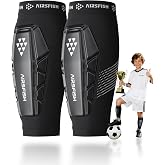 Soccer Shin Guards for Kid Youth, Protective Shin Defender Sleeve | Impact-Resistant Material | Breathable | Lightweight | Anti-slip Grip | Integrated One-Piece Tibia Protect | Machine-washable