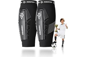 AIRSFISH Soccer Shin Guards Kids Youth, Shin Protector for Boys Girls Men Women, Shin Pads Defender, Lightweight Calf Protective Gear, Breathable Canilleras de Futbol para Niños
