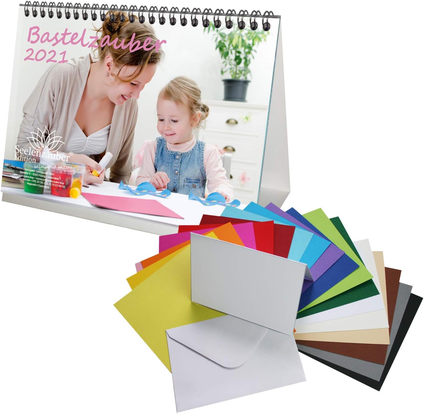 DIY Set 1x Bastelzauber Tischkalender A5 für 2021 und 20x
