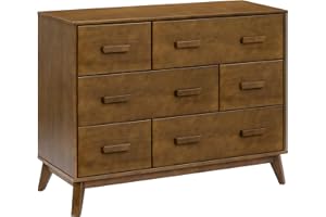 Babyletto Scoot 6-Drawer Dresser in Natural Walnut, Greenguard Gold Certified