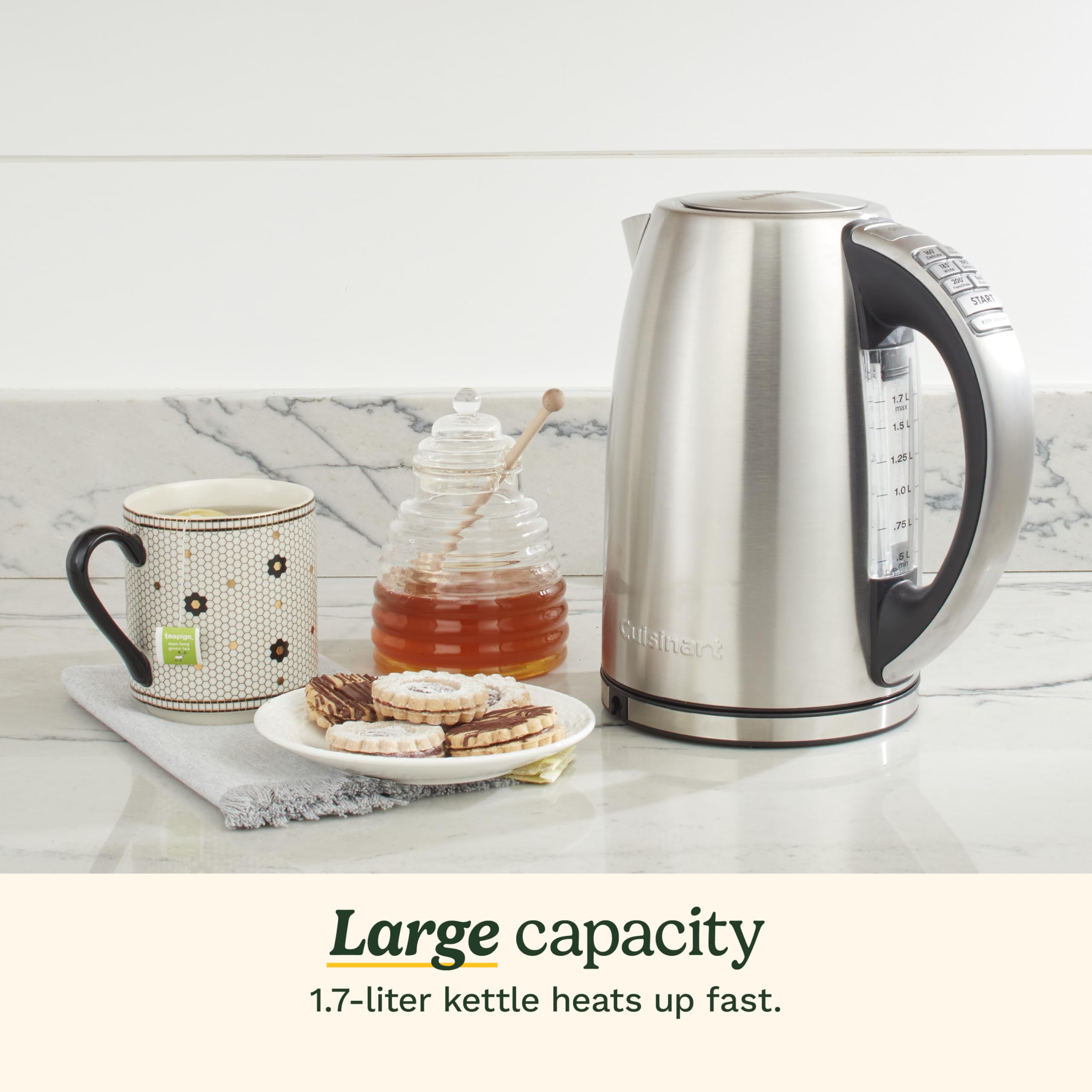 Cuisinart 1.7-Liter Stainless Steel Cordless Electric Kettle with 6 Preset Temperatures - Image 2