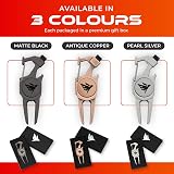 SWIFTEE Golf Divot Pitch Mark Repair Tool 7 in 1 Pearl Silver Gift Box view 9