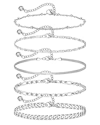 Melshabt Sterling Silver Anklet for Women 925