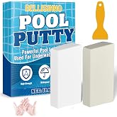 Epoxy Putty, 17.6 oz. Pool Putty, Underwater or Above Fast Repair, Fix Leaks, Cracks, Filling, Sculpting, 2 Part Pool Epoxy Putty for Tile, Concrete, Fiberglass, Cement and Other Surfaces (White)