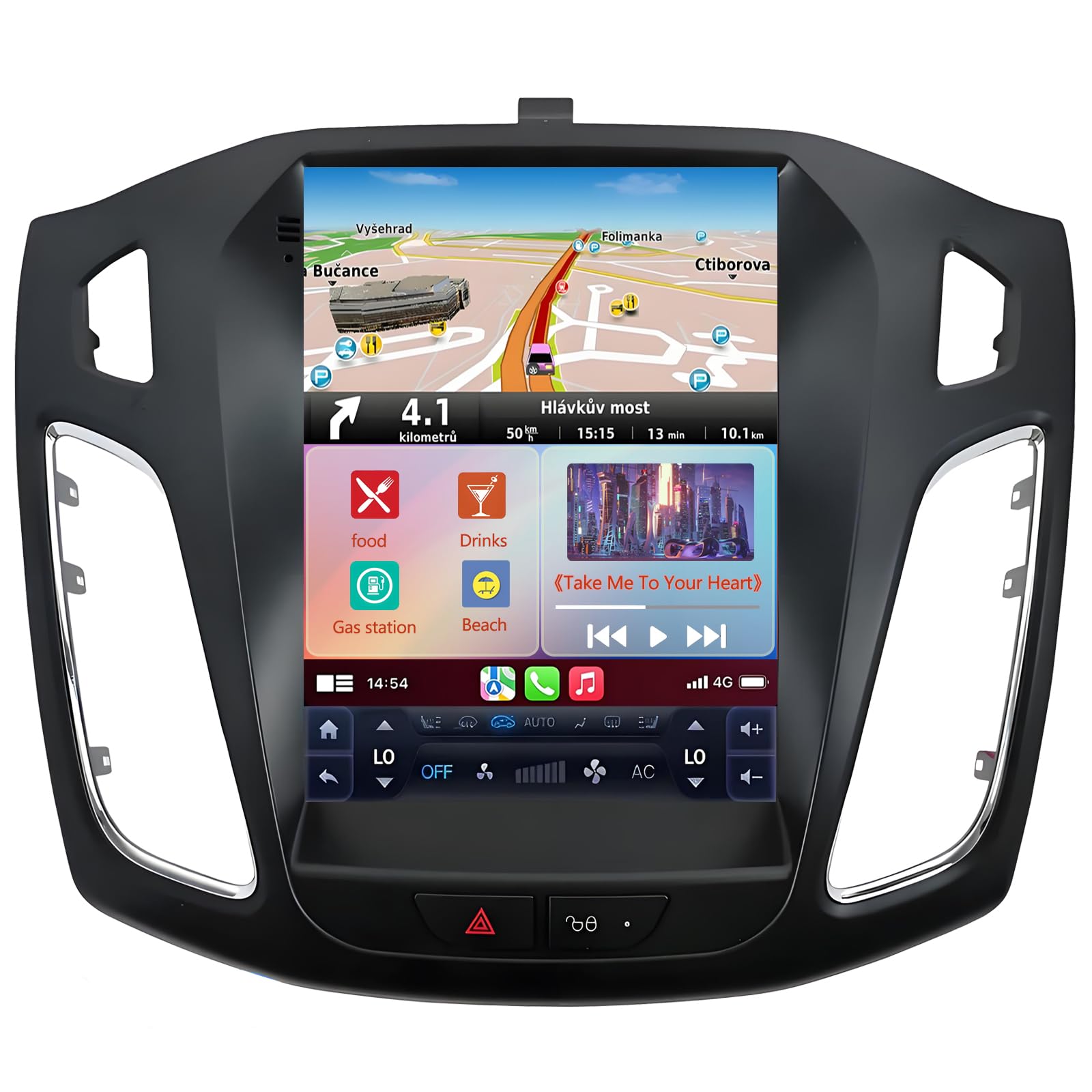 Photo 1 of for Ford Focus Radio Upgrade 2012-2018: Android 14 Car Stereo with Wireless CarPlay Android Auto - 10.4 Inch Touchscreen Head Unit with Bluetooth GPS Navigation 4GB+32GB