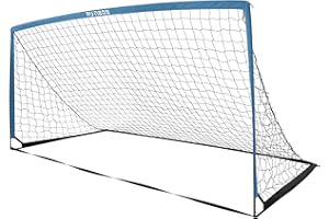 RUNBOW 11x5.5',9x5',6x4' FT Metal Frame Soccer Goal for Backyard Kids Adult Junior Teenager Large Soccer Net with Carry Bag