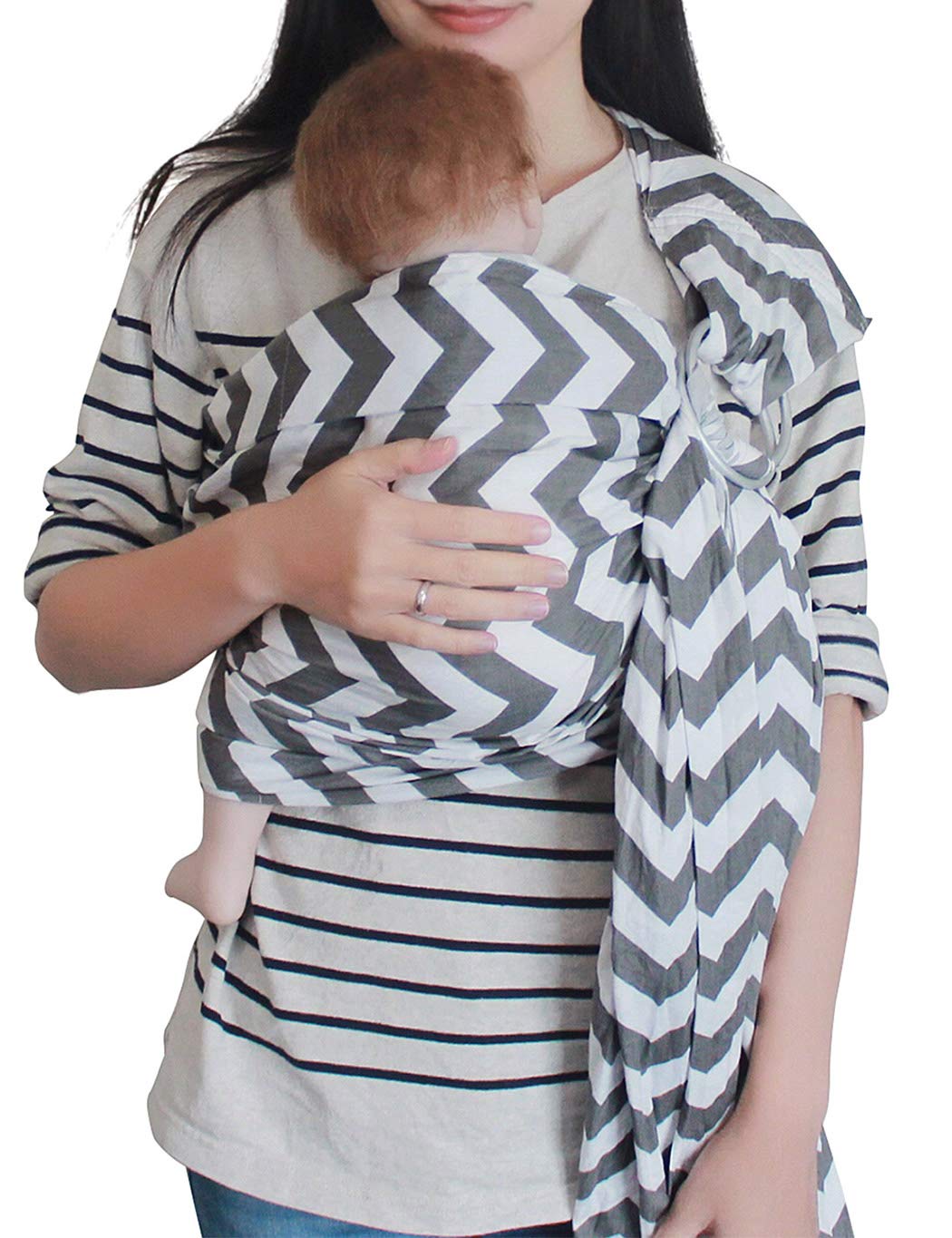 wearing a baby sling