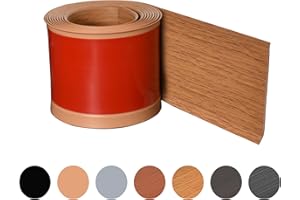 ROUIXSEN Oak Wall Molding Trim 3 Inch x 10 Feet, Wall Base Baseboard Molding Trim Flexible Self Adhesive Rubber Wall Base Moulding Trim Peel and Stick Design Home Decoration Skirting Line