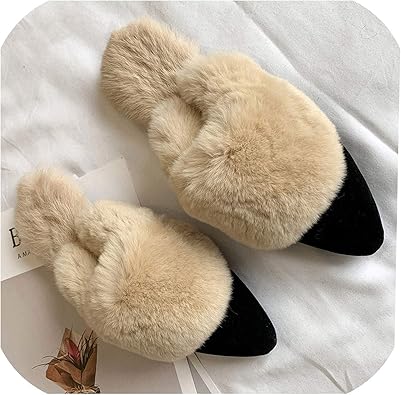 fluffy mule slippers