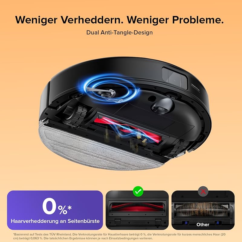 Q10 S5-Set Saugroboter mit Wischfunktion, 10.000 Pa Saugkraft