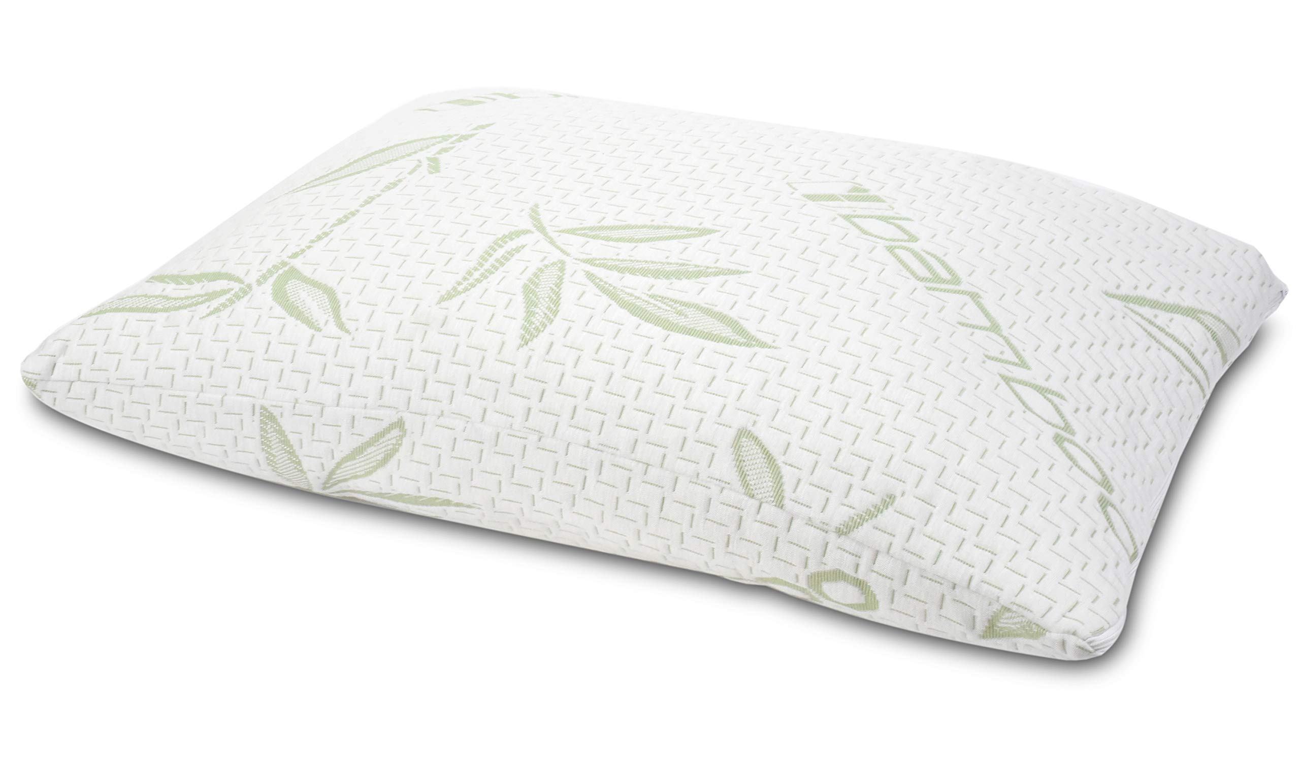Sleepsia Bamboo Pillow : Bamboo Memory Foam Pillow with Soft Washable Cover for Sleeping