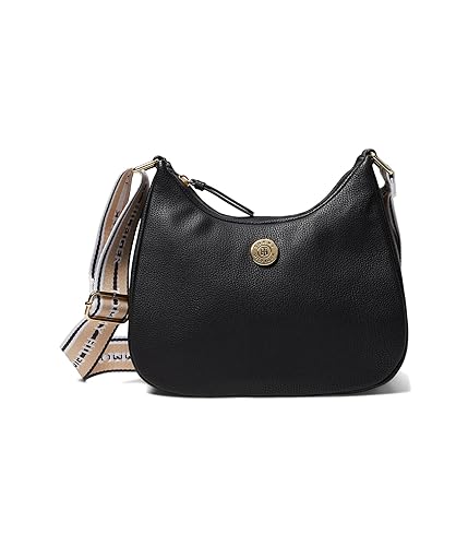 Tommy Hilfiger Womens Sylvie II Hobo Crossbody Black Small in