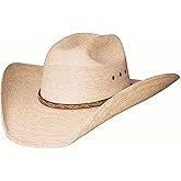 BULLHIDE Straw Collection Men's Jason 10x Palm Leaf Straw Western Cowboy Hat with 4" Brim