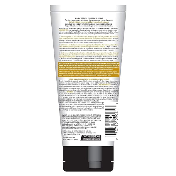 MAGIC RAZORLESS CREAM SHAVE BALD HEAD 6 OUNCE TUBE (177ML) (6 PACK)