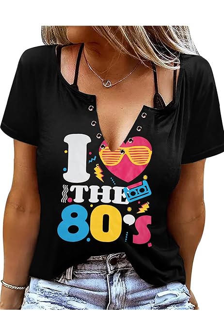 Blusa De Los 80s Mujer Retro 80s Playera Rock Band Clásico Música