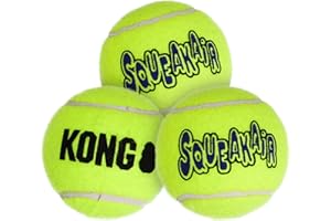 KONG Air Dog SqueakAir Dog Toy Tennis Balls, Medium