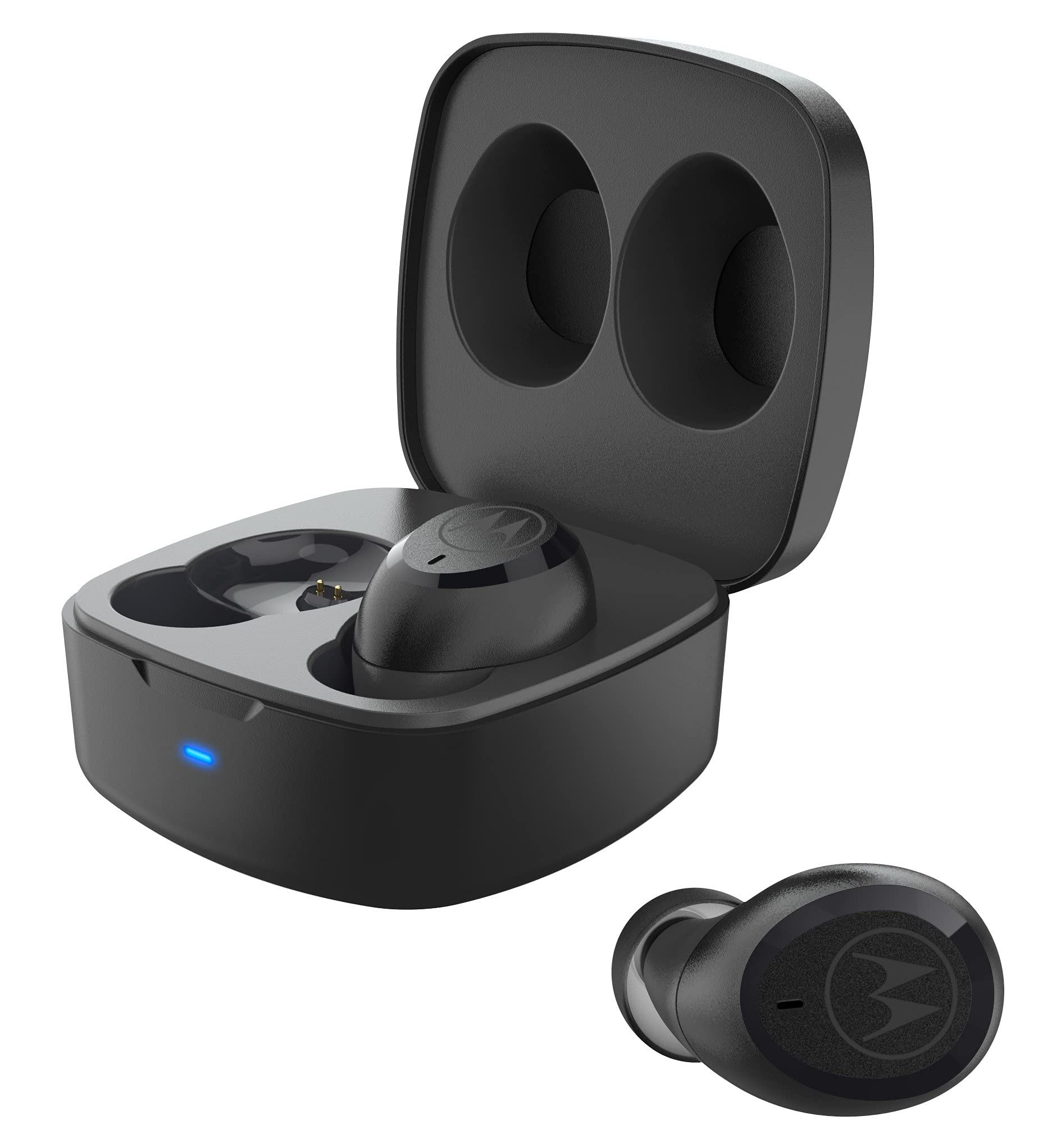 Motorola Vervebuds 100 - Oreillettes Sans Fil - True Wireless - Bluetooth 5.0 - Ipx 5 Waterproof - 14H - Compatibles Avec Alexa, Siri Et Google - Noir Taille Unique