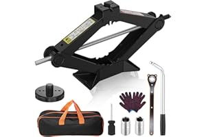 Upgrade 3 in 1 Car Jack Kit for Tesla Model Y/3/S/X, Coupe,Sedan,SUV,MPV&Truck,Scissor Jack 2.5 Ton/5512lbs Universal Car Eme