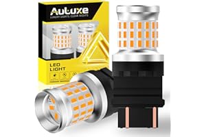 AULUXE Upgraded 3157 LED Bulb, 500% Super Bright & Amber Yellow, Replacement for 3156, 3056, 3057 LED Bulbs with Hollowed-Out