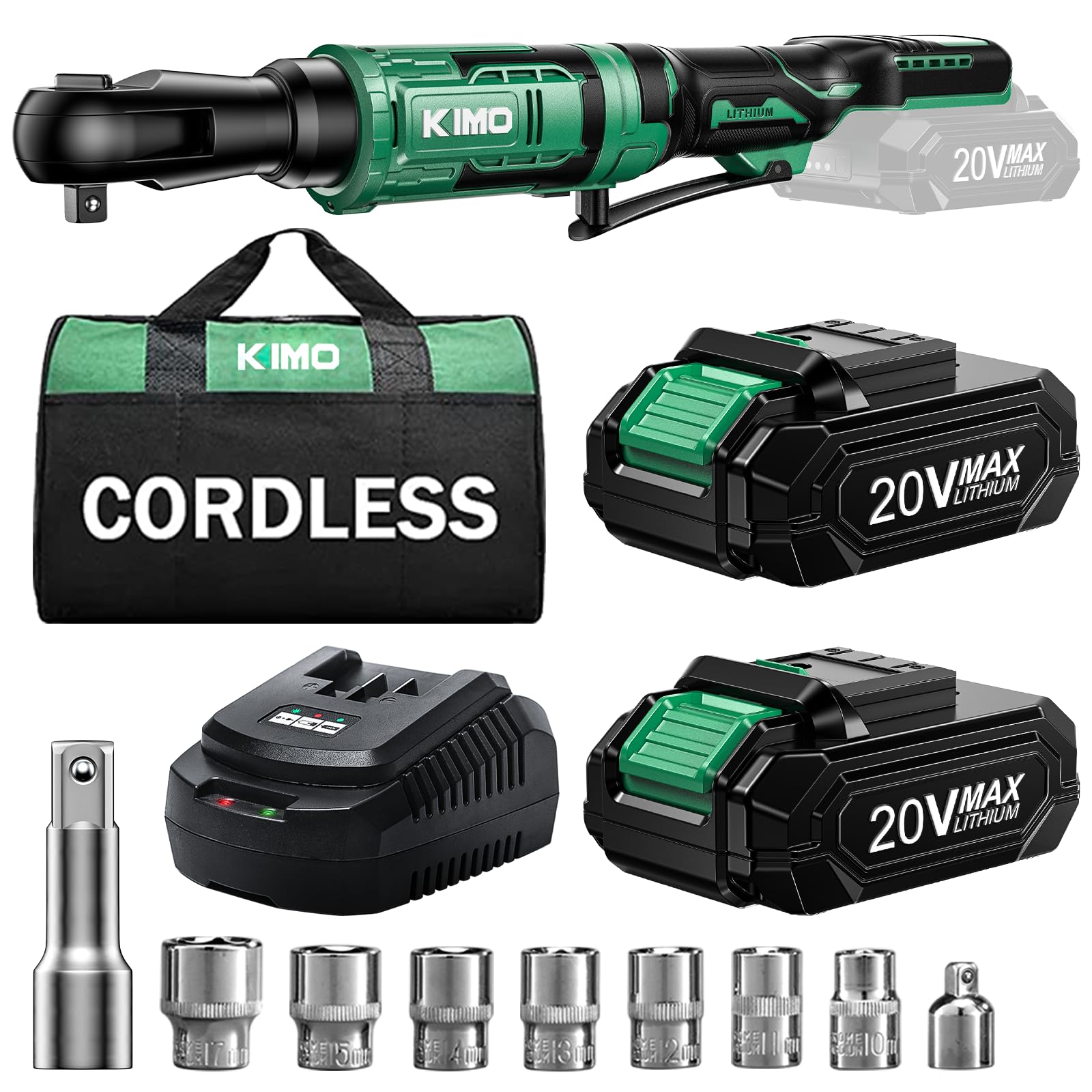 Cordless Ratchet Wrench Set Kimo Ratchet KIMO 20V Cordless Ratchet - Main Image