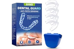 QQCHERRY Mouth Guard for Clenching Teeth at Night, Professional Night Guards for Teeth Grinding with Hygiene Case(4Piece Set/2Sizes)