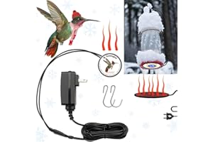 MR. HUMMINGBIRD Hummingbird Feeder Heater Warmer, Prevents Nectar from Freezing, Fits Most Feeders, Easy Peel and Stick