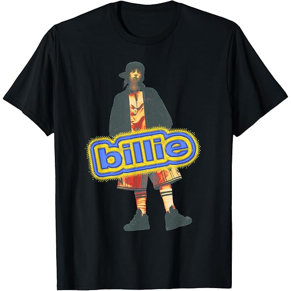 Billie Eilish T Shirt Anime Logo Official Unisex Black Size L