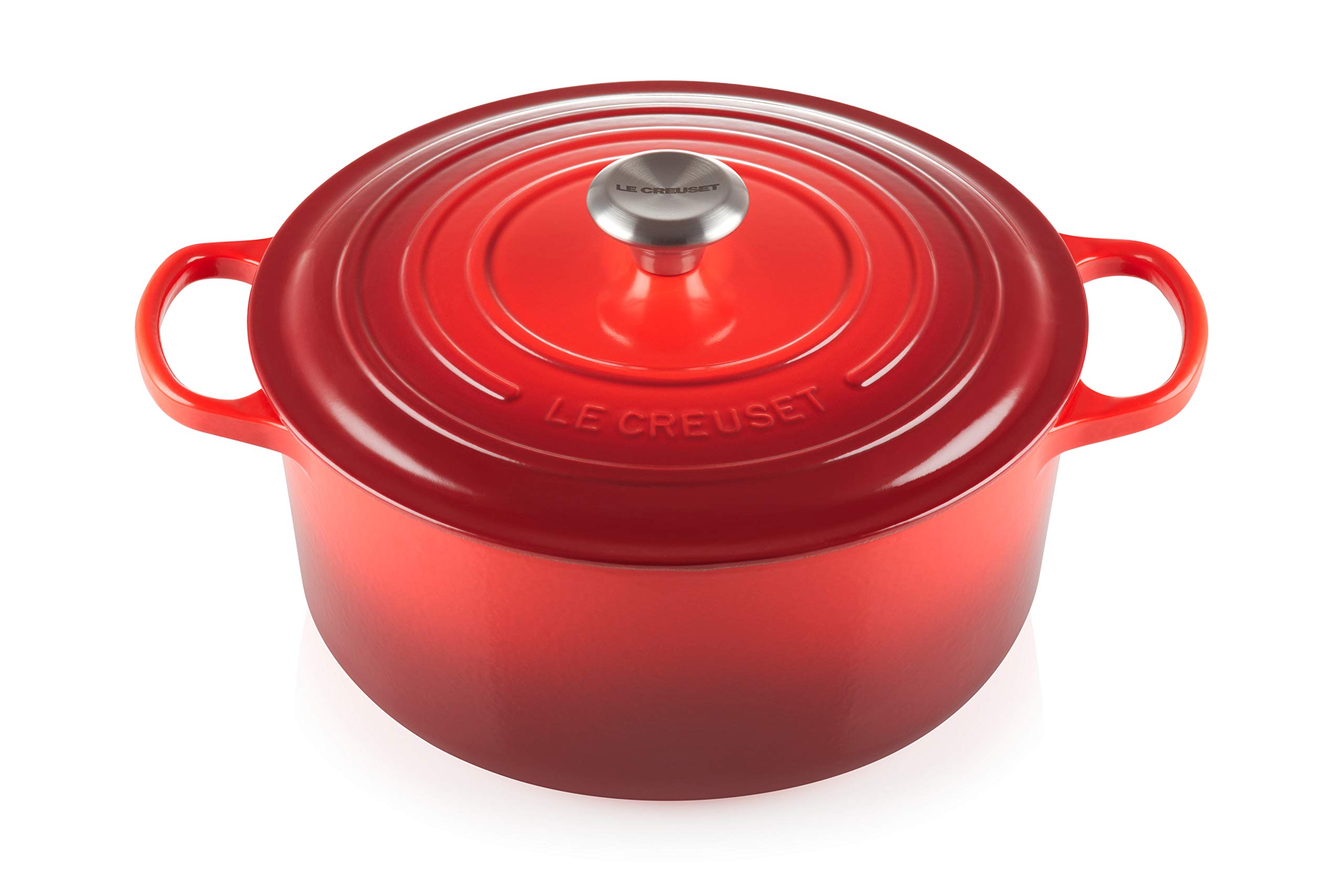 Le CreusetEnameled Cast Iron Signature Round Dutch Oven, 13.25 qt., Cerise