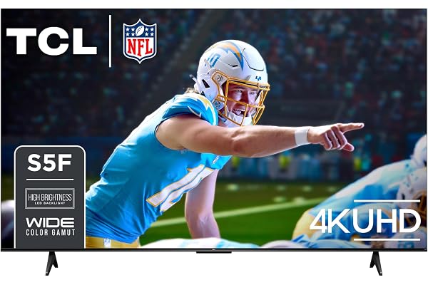 TCL 75-Inch Class S5 UHD 4K LED Smart TV with Fire TV (75S551F, 2024 Model), Dolby Vision and Atmos, HDR PRO+, Alexa Built-in with Voice Remote, Apple AirPlay 2 Compatibility, Streaming Television