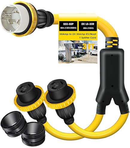 Amazon.com: Hubbell HBL61CM52W Marine Power Cable Set Marine Cable
