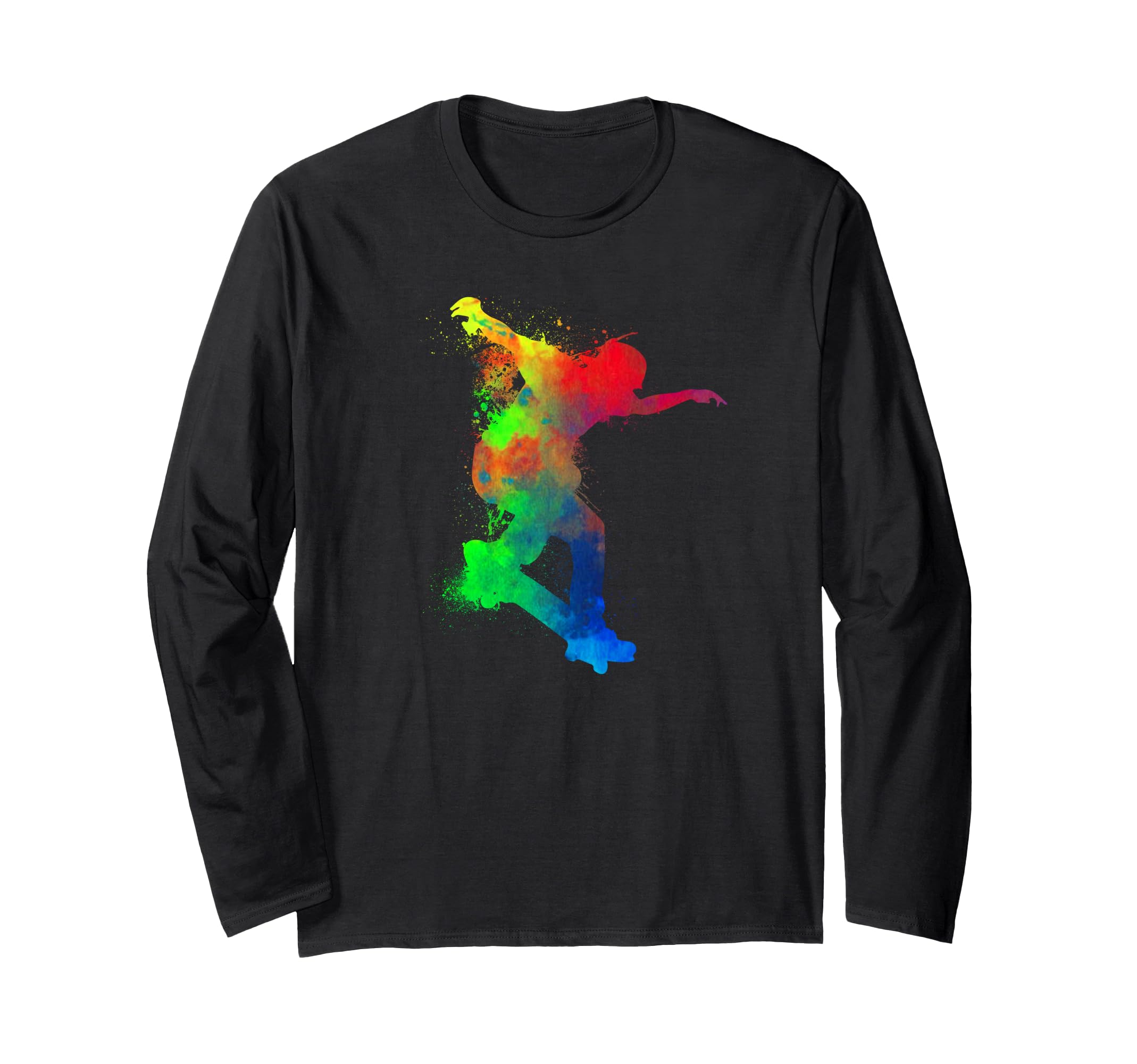 Skateboard Skateboarder Watersplash Skater - Skateboarding Long Sleeve T-Shirt