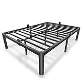 MAF 14 Inch Full Size Metal Platform Bed Frame with Round Corner Legs, 3000 LBS Heavy Duty Steel Slats Support, Noise Free, No Box Spring Needed, Easy Assembly