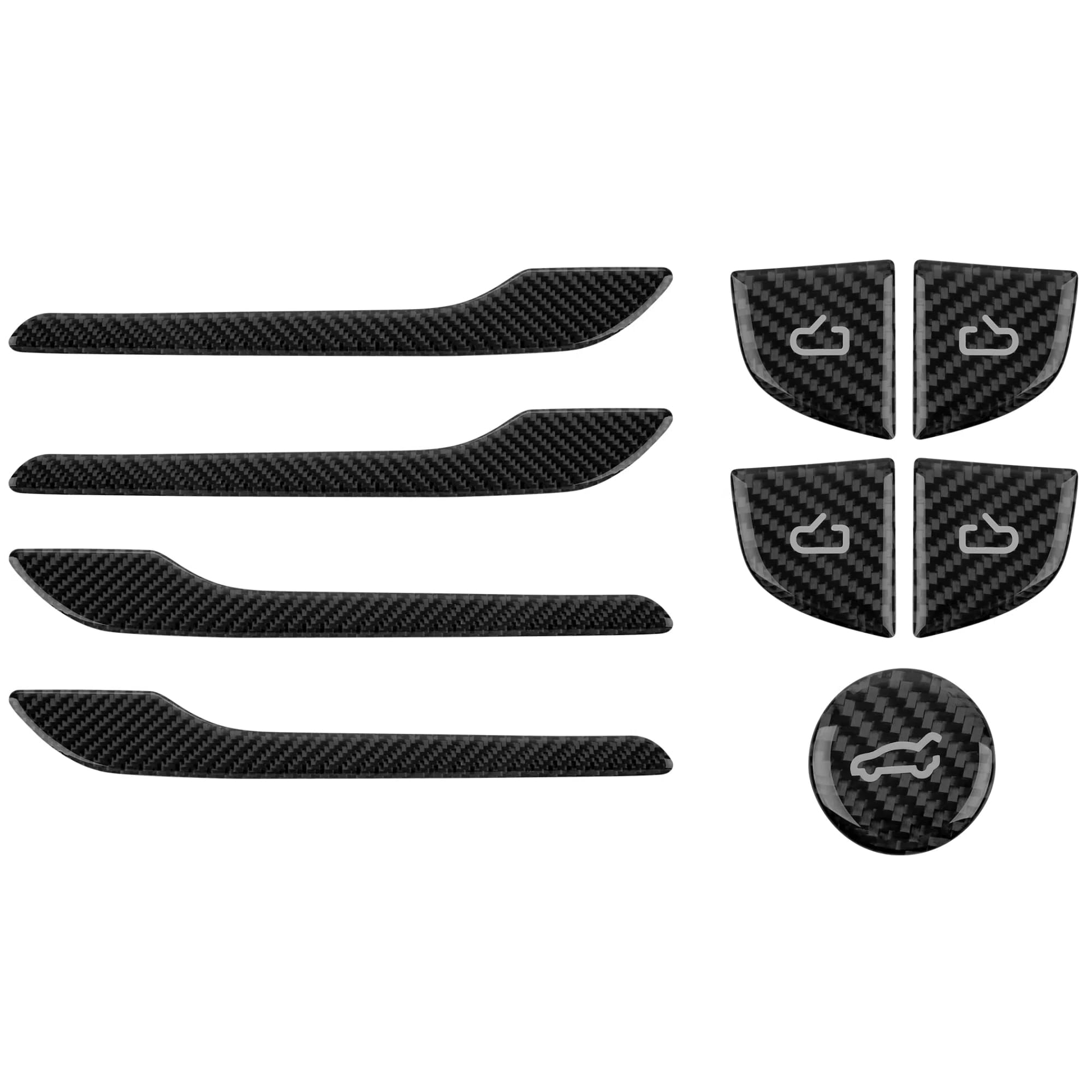 Photo 1 of frani Exterior Door Handle Covers/Interior Door Switch Covers/Trunk Button Cover 3Pcs Black Designed for Tesla Model 3 Highland 2024-2026/Model Y Juniper 2025-2026