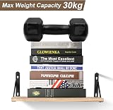 Uten Floating Shelves 2PCS Wall Mounted Shelf Solid Wood 30kg Load view 5