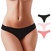 BUBBLELIME XS-XXL Sport Thong Panties Women Low Rise Sexy G-String No Show Bonded Breathable Underwear (6 Pack&3 Pack&1 Pack)