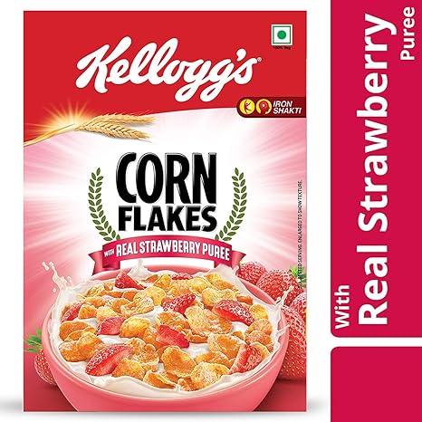 Kelloggs Corn Flakes, Strawberry, 300g