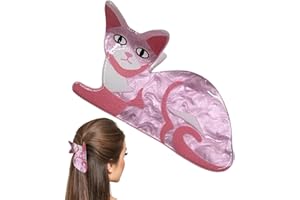 WIXGAOTK 1PC Animal Cat Hair Clips for Women Non Slip Secure Hair Claw Clips for Thick Hair Travel Business Home Outdoor Scho