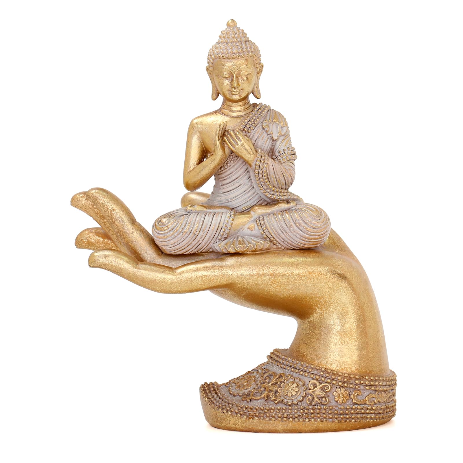 Photo 1 of Buddha Statue for Home Decor Gold 8.7"- Buddha Statues for Zen Decor - Buddha Statue Large for Spiritual-Buddha Decor for Living Room-Buda–Indoor Buddha Gift for Relaxation, Meditation or Shrine