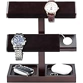 ProCase Wood Watch Display Stand Holder for Men, Wristwatch Tower with T-Bar Design, Hanging Watch Rack, Wooden Wrist Watch Tree
