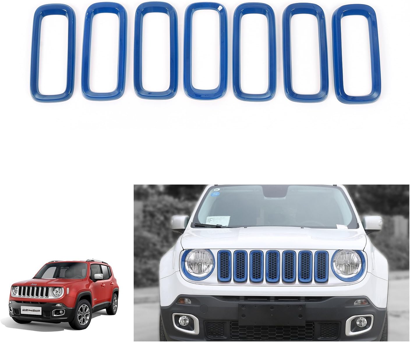 JeCar Front Grill Grille Inserts 20162018 Jeep Renegade