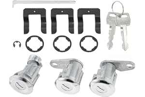 INFINAUTO Left Right Side Door Lock Cylinder and Trunk Lock Cylinder with Key Set Replacement for Ford Maverick 1970-1977 for