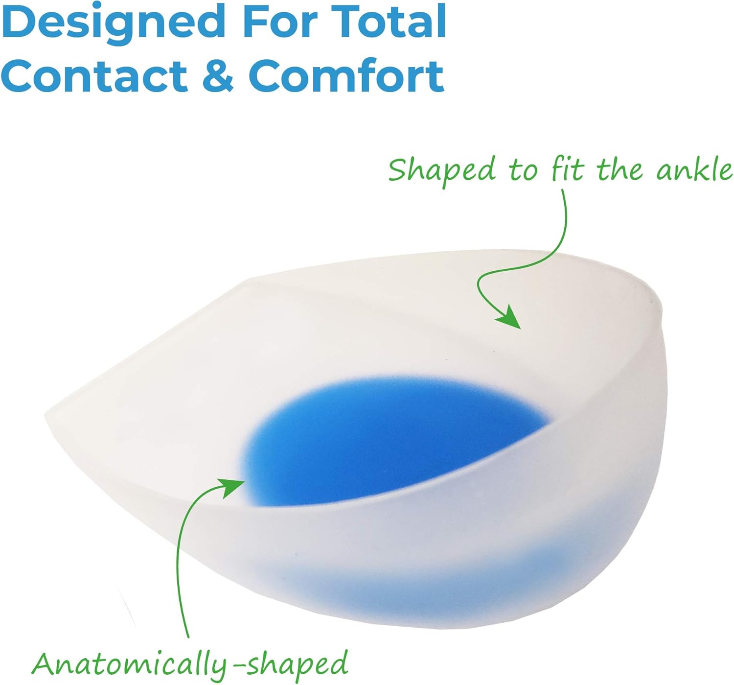 NatraCure Silicone Gel Heel Cup Cushions Size: S/M (1 Pair) - Shoe Insert Pad for Shock Absorption, Heel Spurs & Pain Relief: Health & Personal Care