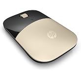 HP 2.4GHz Wireless USB Mouse Z3700 (Matte Gold/Glossy Black), Modern Gold (X7Q43AA#ABL)