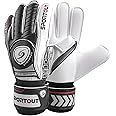 Sportout Goalie Gloves, Goalkeeper Gloves with Finger Protect, Soccer Gloves, Breathable Soccer Goalie Gloves, 4mm Latex, for Kids Youth and Adult