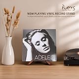 PUERSI Now Playing Vinyl Record Stand Wooden Display Rustic Brown view 2