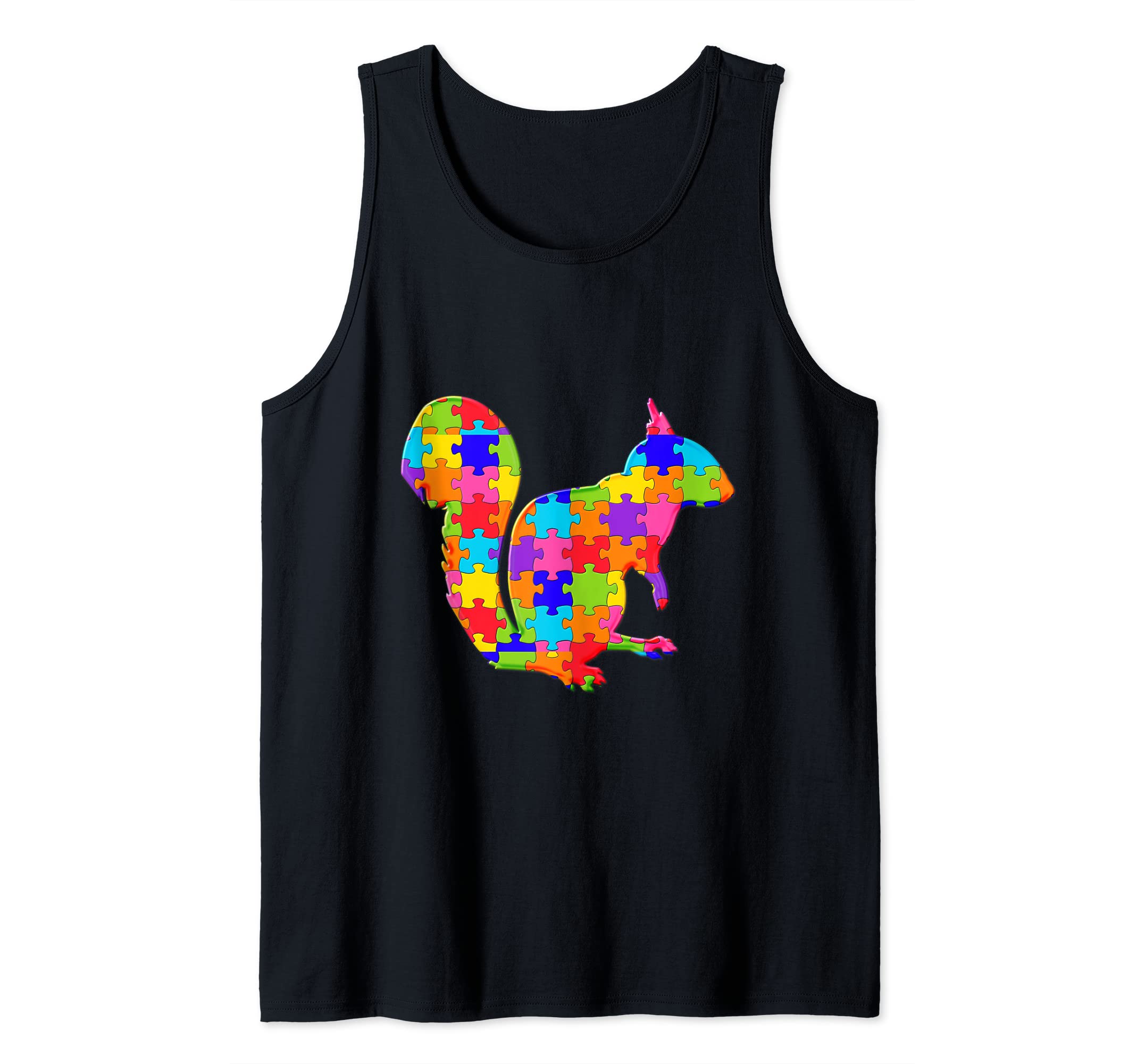 Squirrel Puzzle Autism Puzzle Tank Top