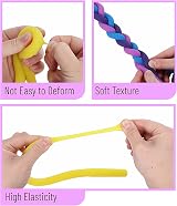 D.A.Y. Republic 6 Pcs Elastic Fidget Noodles 25cm Stretchy Stress Relief Toy view 9