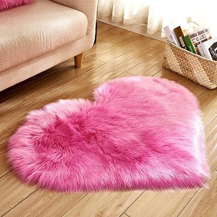 Moderner Hauptherz Form Fester Plusch Teppich Teppiche Amazon De