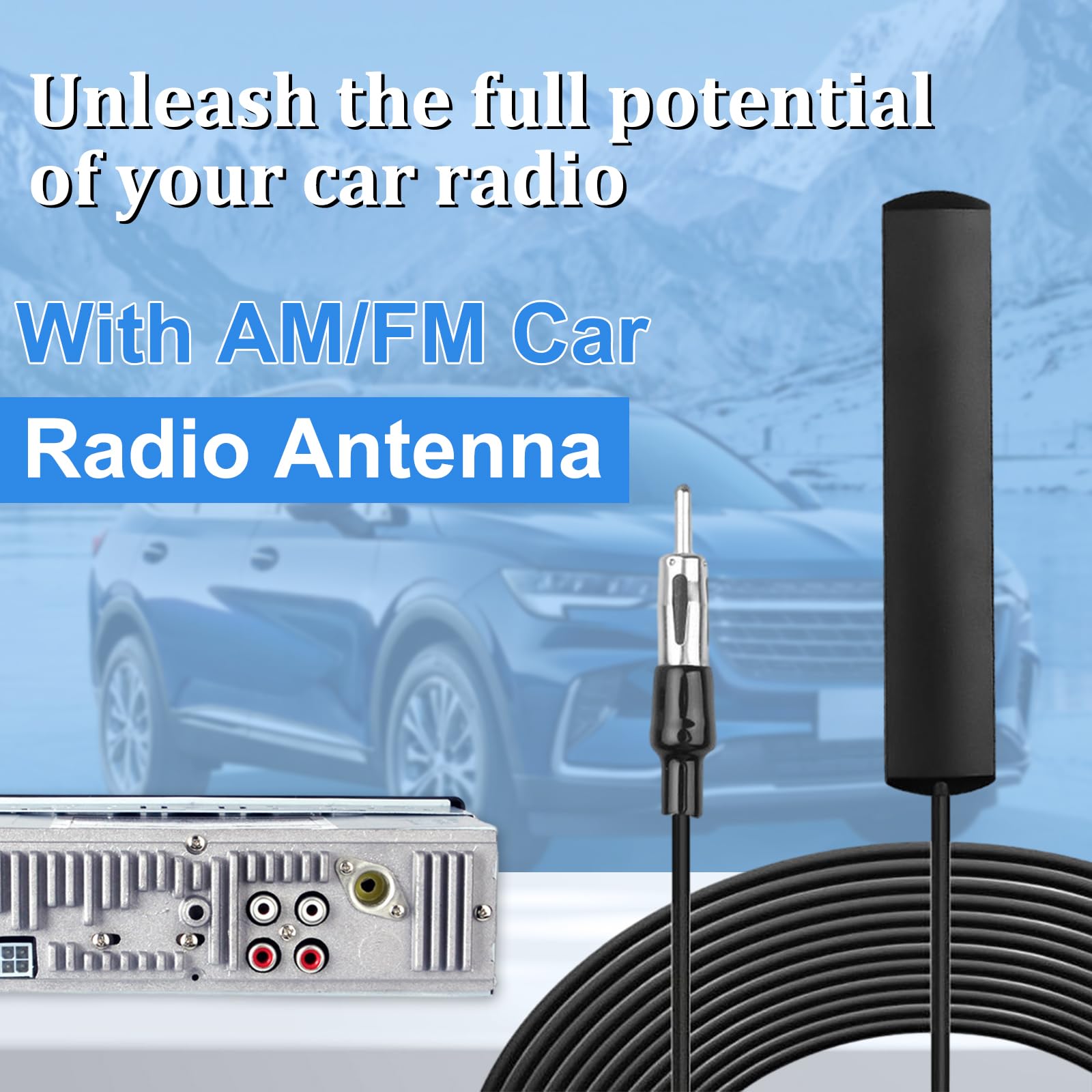 Mua Universal Car Radio Antenna AM FM Hidden Windshield Adhesive Mount ...