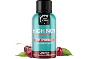 HIGH NOT EASE YOUR HIGH High Not Cherry Flavored Recovery Shot -| Rapid Relief for Intense THc̈̈ Effects